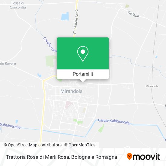 Mappa Trattoria Rosa di Merli Rosa