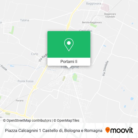 Mappa Piazza Calcagnini  1   Castello  di