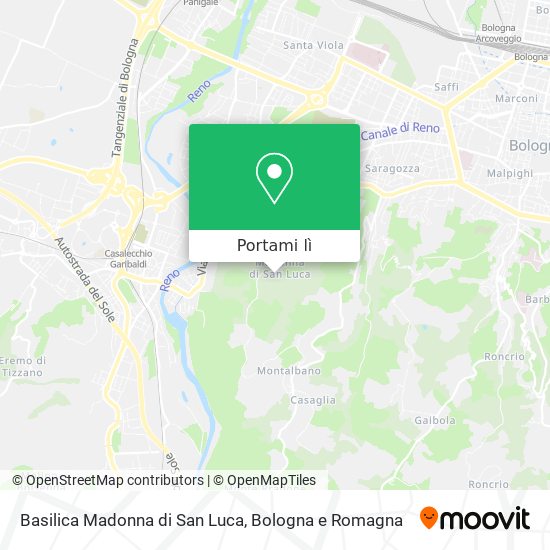 Mappa Basilica Madonna di San Luca