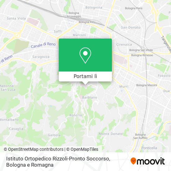 Mappa Istituto Ortopedico Rizzoli-Pronto Soccorso