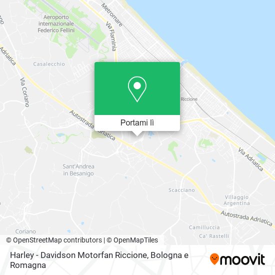 Mappa Harley - Davidson Motorfan Riccione