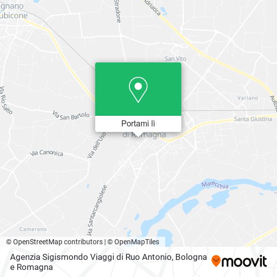 Mappa Agenzia Sigismondo Viaggi di Ruo Antonio