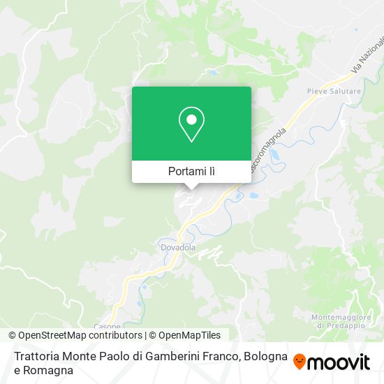 Mappa Trattoria Monte Paolo di Gamberini Franco