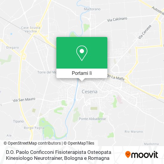 Mappa D.O. Paolo Conficconi Fisioterapista Osteopata Kinesiologo Neurotrainer
