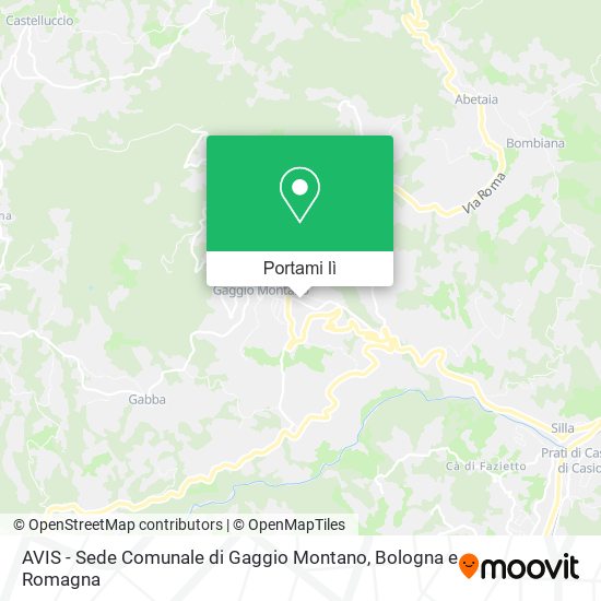 Mappa AVIS - Sede Comunale di Gaggio Montano