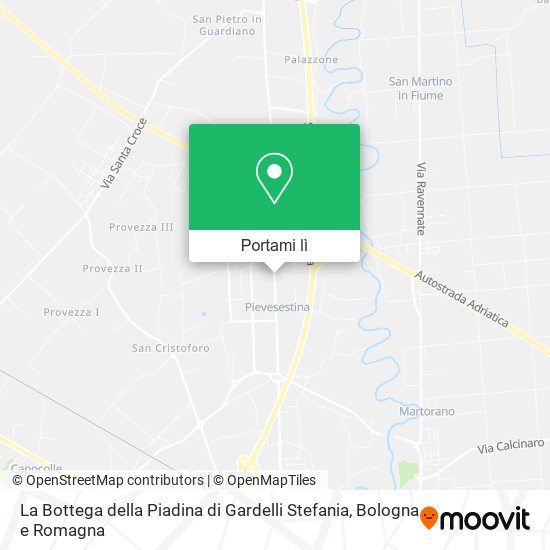 Mappa La Bottega della Piadina di Gardelli Stefania