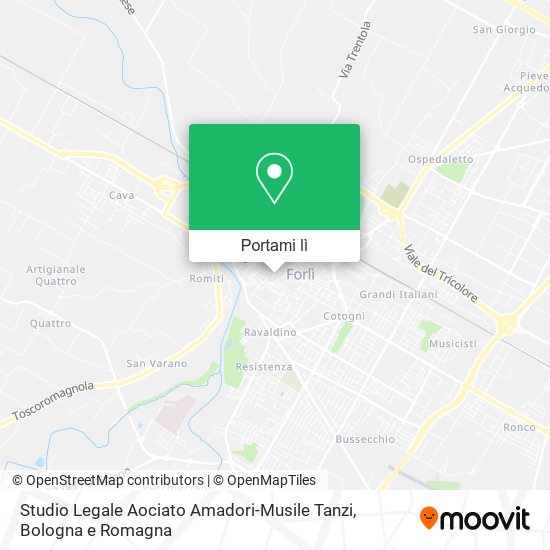 Mappa Studio Legale Aociato Amadori-Musile Tanzi