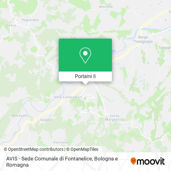 Mappa AVIS - Sede Comunale di Fontanelice