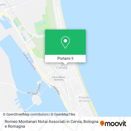 Mappa Romeo Montanari Notai Associati in Cervia