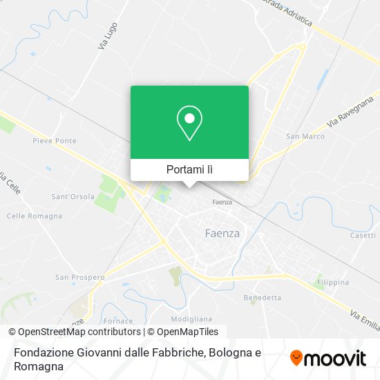 Mappa Fondazione Giovanni dalle Fabbriche