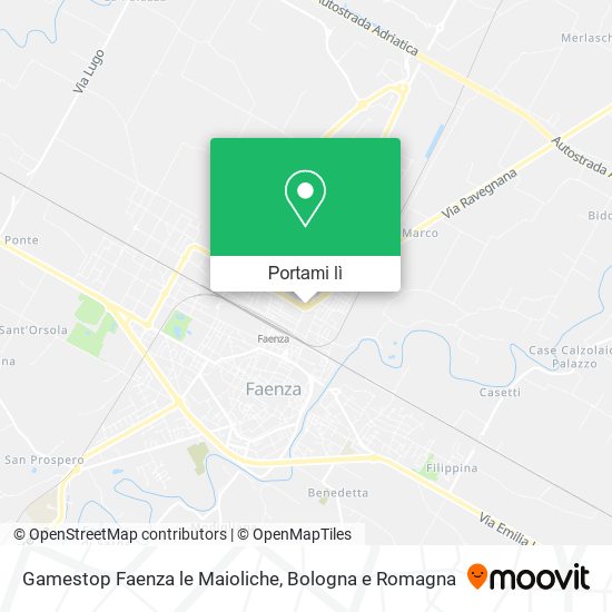 Mappa Gamestop Faenza le Maioliche