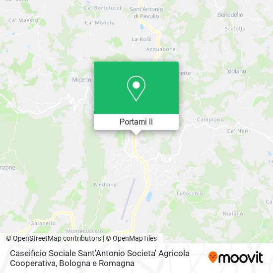 Mappa Caseificio Sociale Sant'Antonio Societa' Agricola Cooperativa