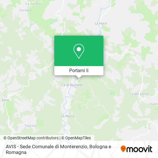 Mappa AVIS - Sede Comunale di Monterenzio