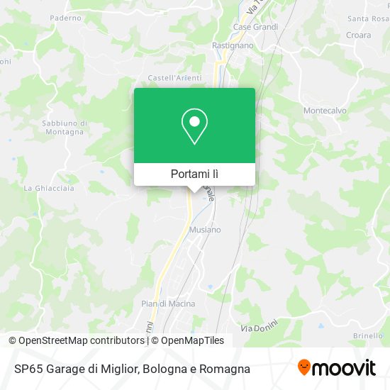 Mappa SP65 Garage di Miglior