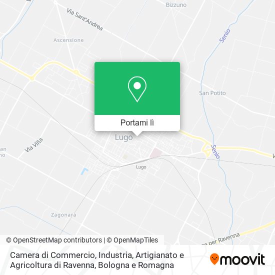 Mappa Camera di Commercio, Industria, Artigianato e Agricoltura di Ravenna