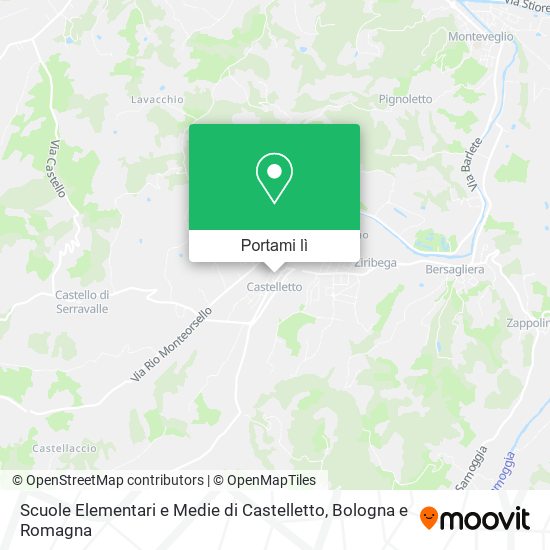 Mappa Scuole Elementari e Medie di Castelletto