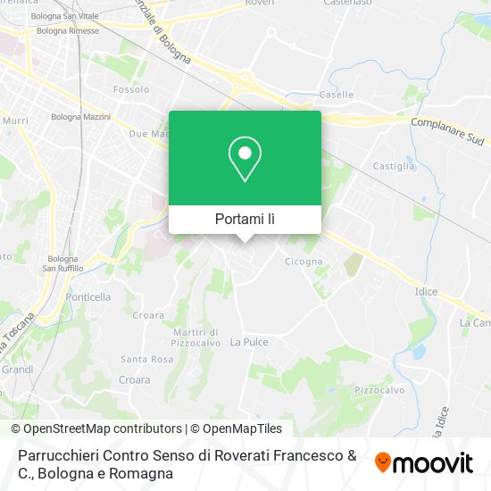 Mappa Parrucchieri Contro Senso di Roverati Francesco & C.
