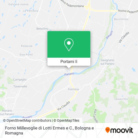 Mappa Forno Millevoglie di Lotti Ermes e C.