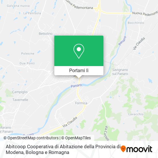 Mappa Abitcoop Cooperativa di Abitazione della Provincia di Modena