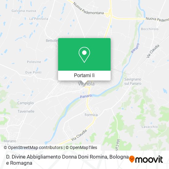 Mappa D. Divine Abbigliamento Donna Doni Romina