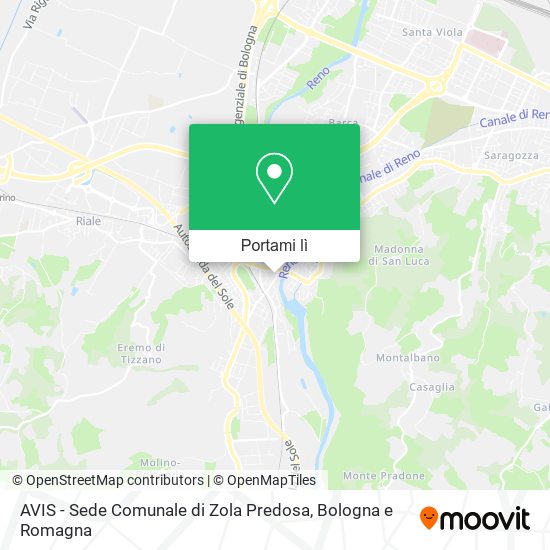 Mappa AVIS - Sede Comunale di Zola Predosa