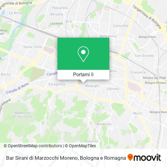 Mappa Bar Sirani di Marzocchi Moreno