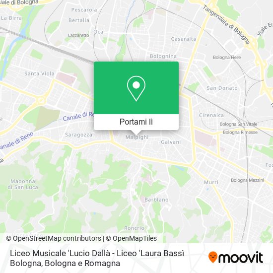 Mappa Liceo Musicale 'Lucio Dallà - Liceo 'Laura Bassì Bologna