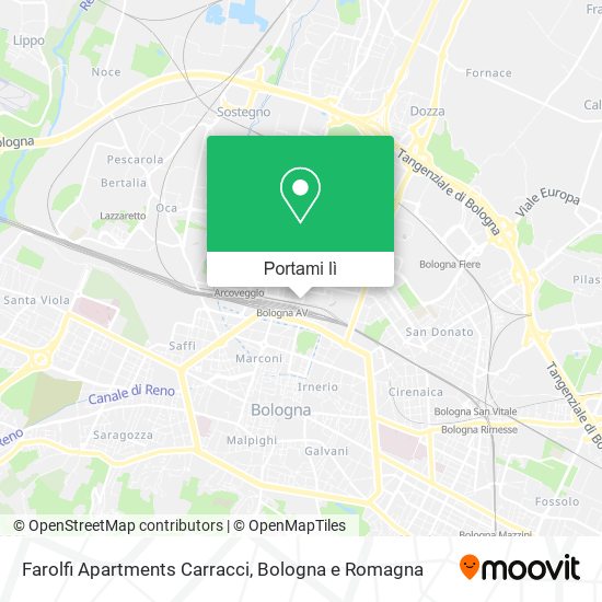 Mappa Farolfi Apartments Carracci
