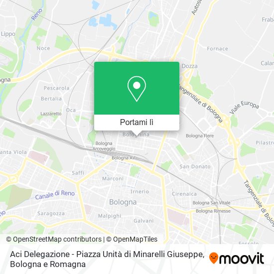 Mappa Aci Delegazione - Piazza Unità di Minarelli Giuseppe