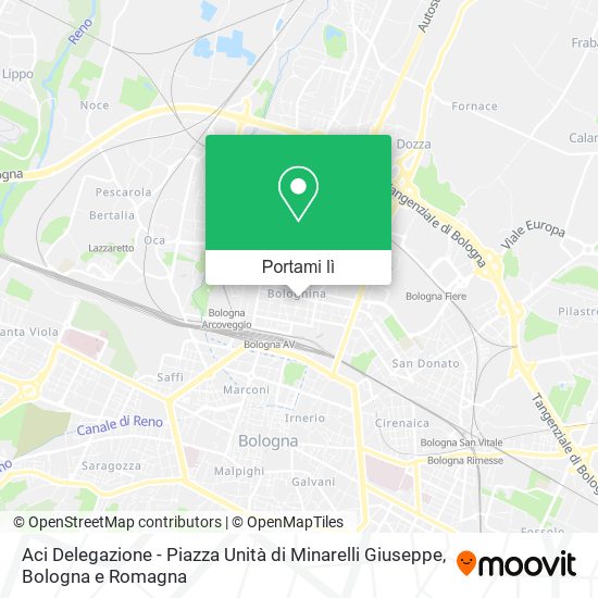 Mappa Aci Delegazione - Piazza Unità di Minarelli Giuseppe