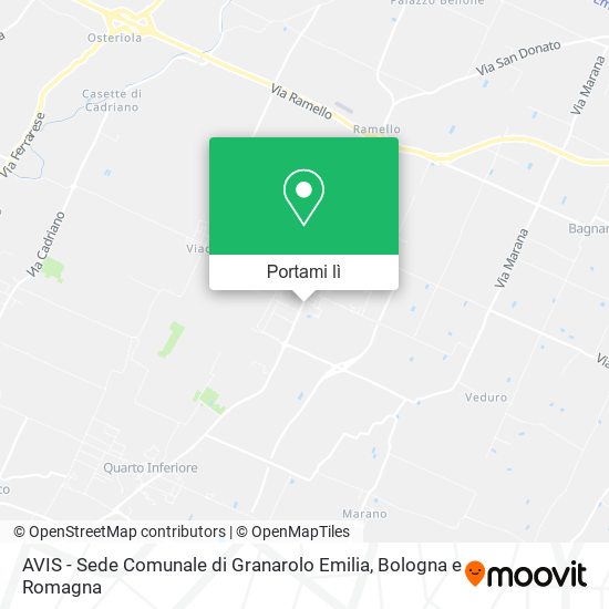 Mappa AVIS - Sede Comunale di Granarolo Emilia