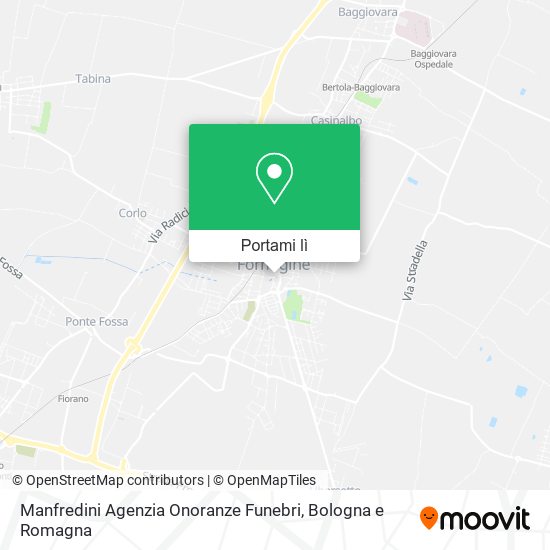 Mappa Manfredini Agenzia Onoranze Funebri