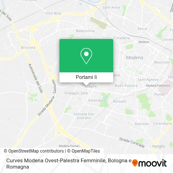 Come arrivare a Curves Modena Ovest-Palestra Femminile con bus o treno?