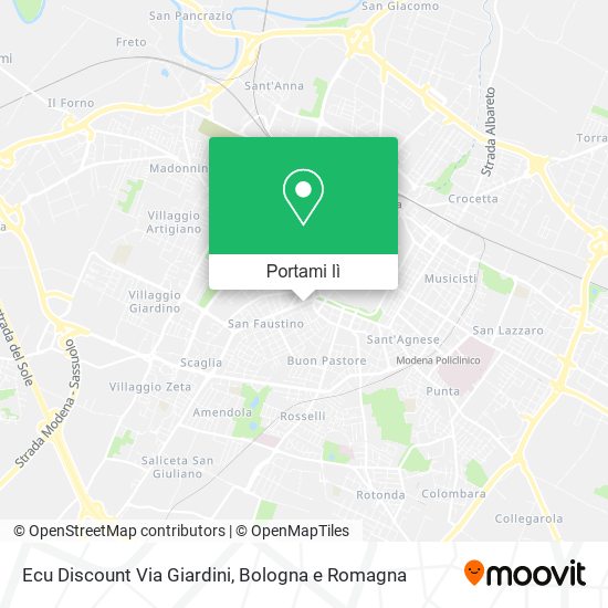 Mappa Ecu Discount Via Giardini