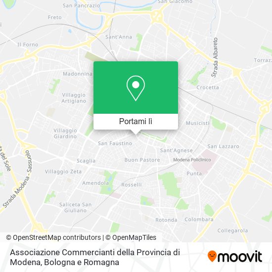 Mappa Associazione Commercianti della Provincia di Modena