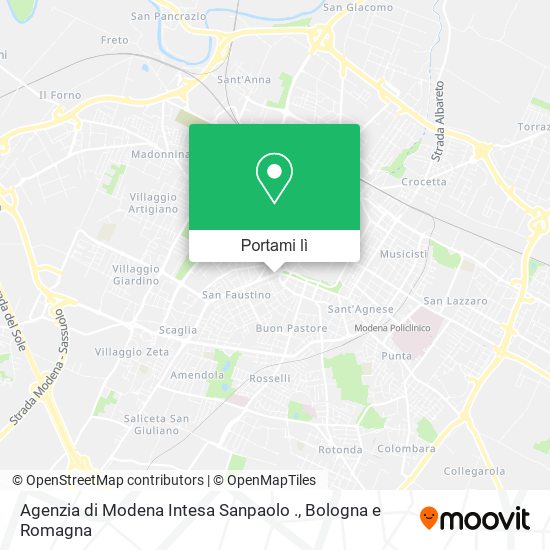 Mappa Agenzia di Modena Intesa Sanpaolo .