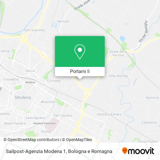 Mappa Sailpost-Agenzia Modena 1