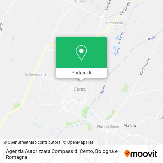 Mappa Agenzia Autorizzata Compass di Cento