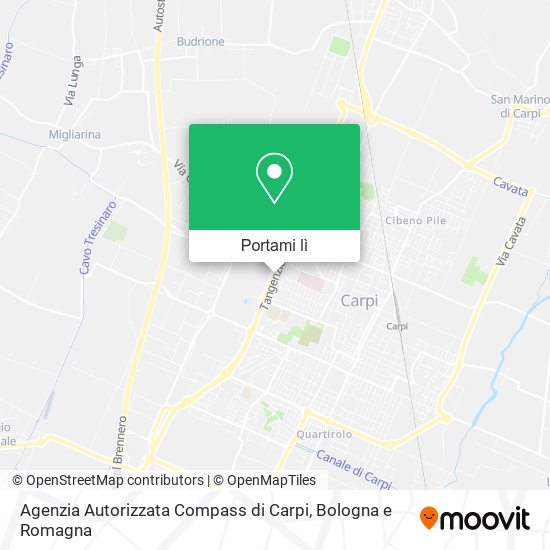 Mappa Agenzia Autorizzata Compass di Carpi