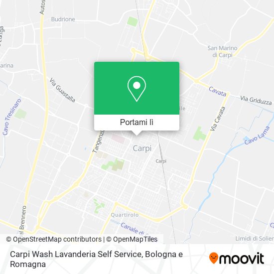 Mappa Carpi Wash Lavanderia Self Service