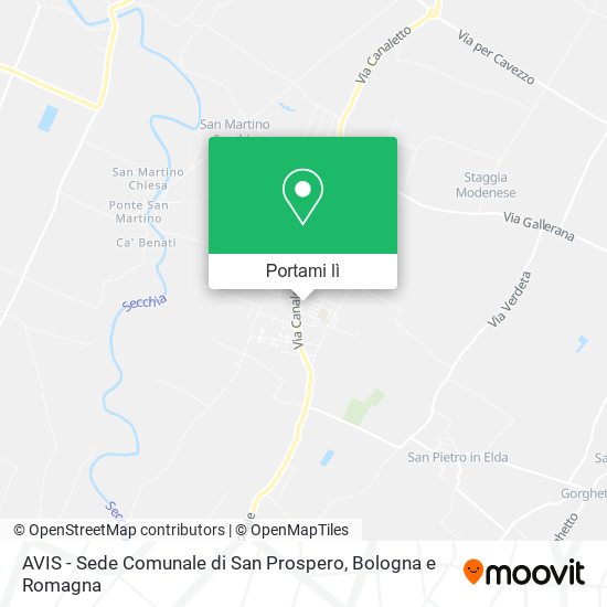 Mappa AVIS - Sede Comunale di San Prospero