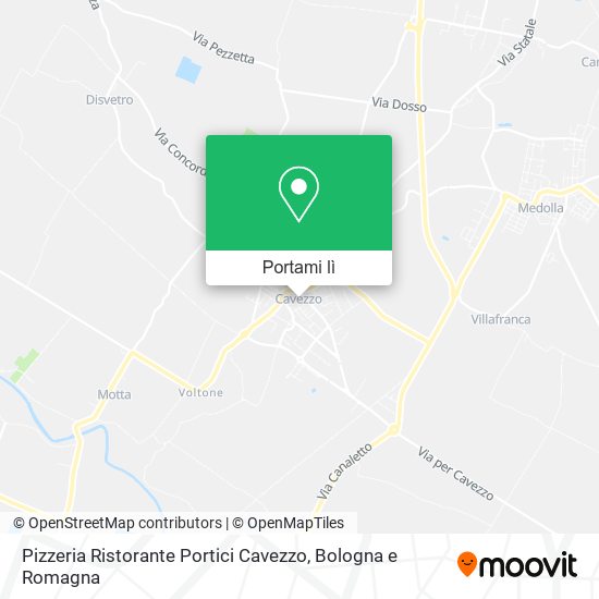 Mappa Pizzeria Ristorante Portici Cavezzo