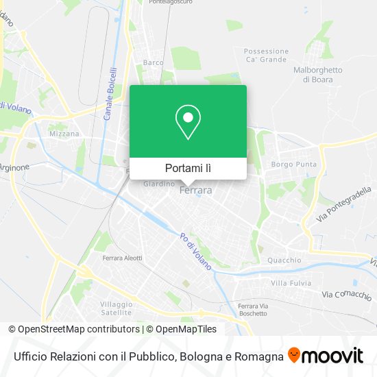 Mappa Ufficio Relazioni con il Pubblico