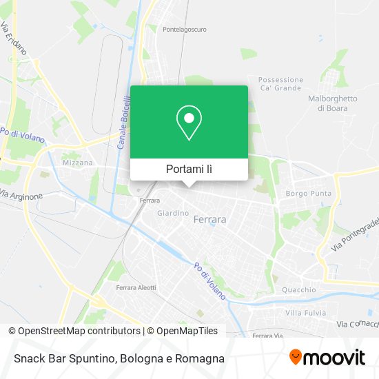Mappa Snack Bar Spuntino