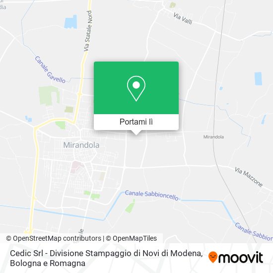 Mappa Cedic Srl - Divisione Stampaggio di Novi di Modena