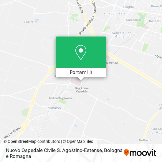 Mappa Nuovo Ospedale Civile S. Agostino-Estense