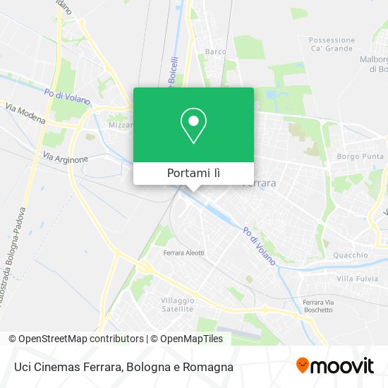 Mappa Uci Cinemas Ferrara