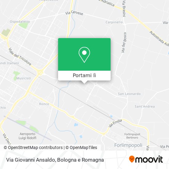 Mappa Via Giovanni Ansaldo