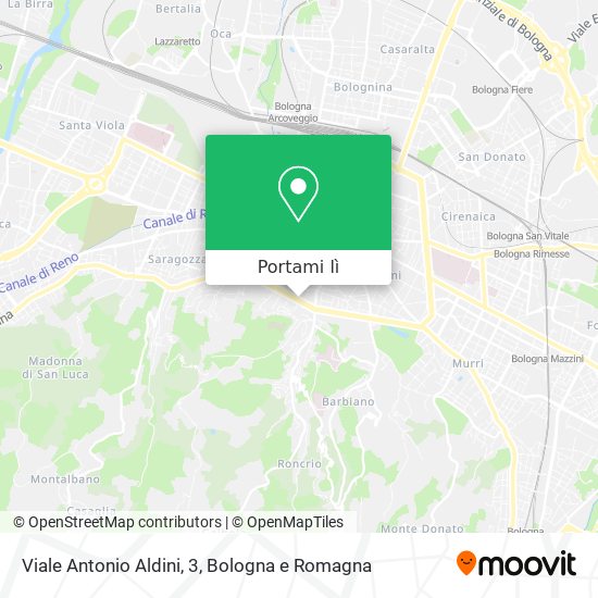 Mappa Viale Antonio Aldini, 3