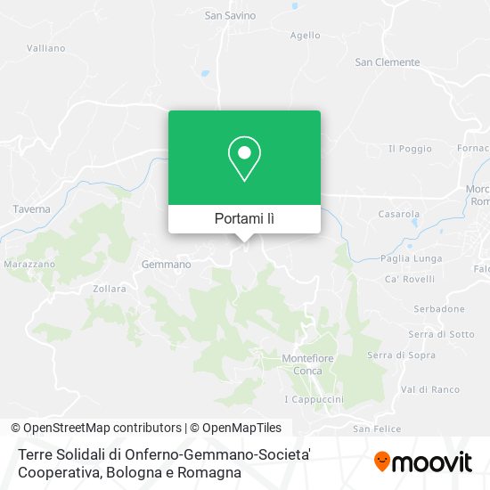Mappa Terre Solidali di Onferno-Gemmano-Societa' Cooperativa